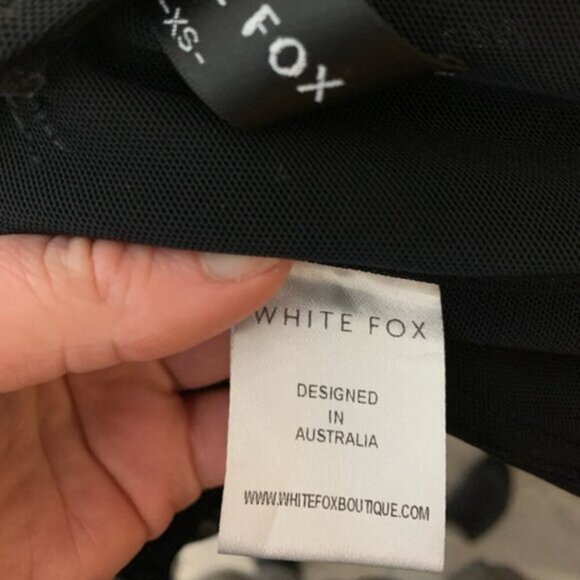 White Fox Boutique Corset Top Cropped Bustier Draped Black Whimsygoth Size XS - Picture 14 of 16